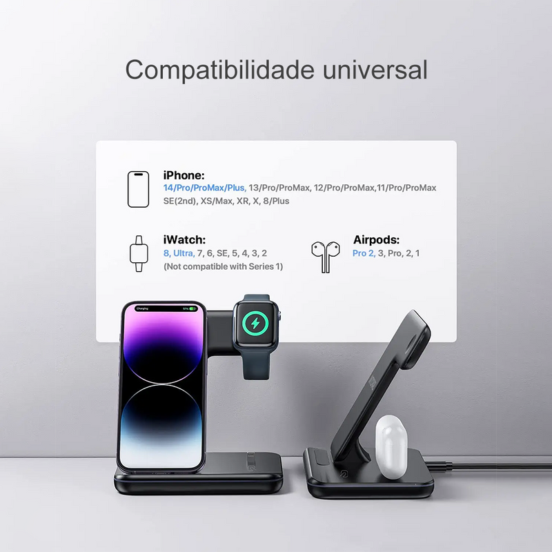 3 em 1 - Estação de Carregamento para Apple