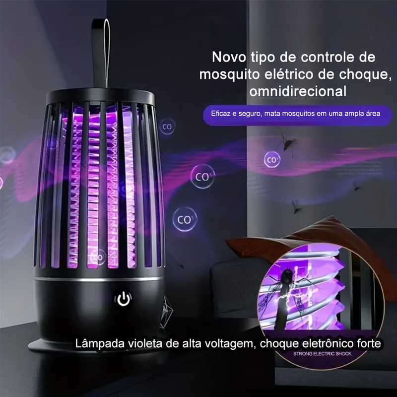 BuzzKill - Lâmpada Portátil Assassina de Mosquitos da DENGUE - USB Recarregável