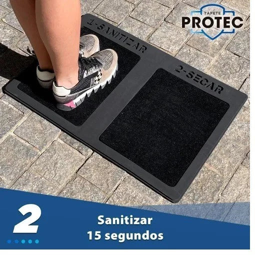 Tapete sanitizante e higienizador em EVA PRETO - Antisséptico