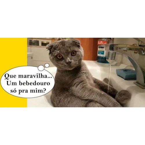 AquaPure - Fonte para Gatos Bebedouro de Cerâmica 3 Litros