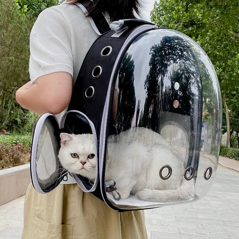 PurrfectView - Mochila Transparente para Transporte de Gatos