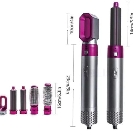 5 Em 1 Escova De Ar Quente Secador De Sopro - Modelador , Alisador e Lacrador!