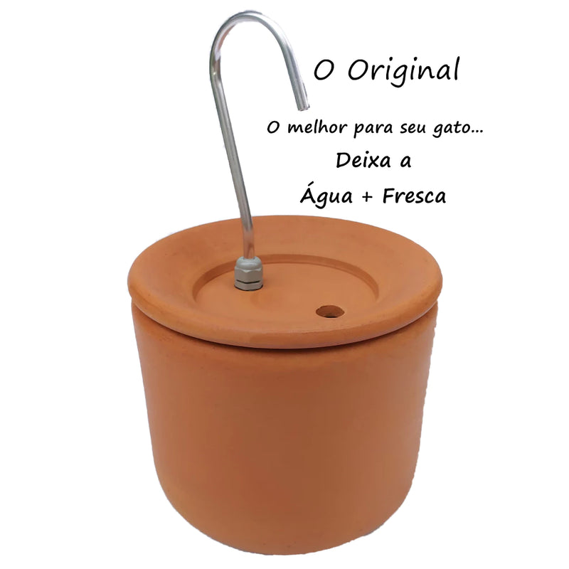 AquaPure - Fonte para Gatos Bebedouro de Cerâmica 3 Litros