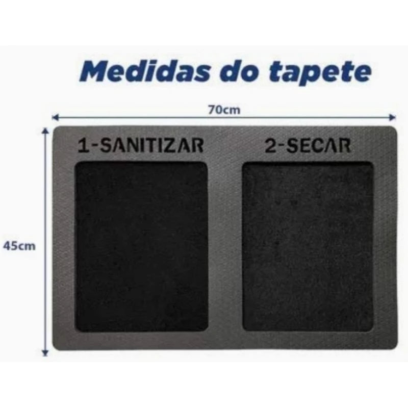 Tapete sanitizante e higienizador em EVA PRETO - Antisséptico