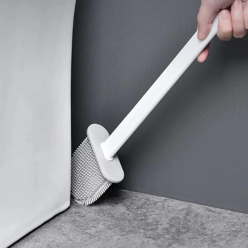 ToiletBrush - Escova de Vaso Sanitário de Silicone com Suporte para Parede