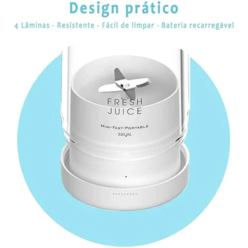 Fresh Juicer - Liquidificador Elétrico Portátil Recarregável 350ml